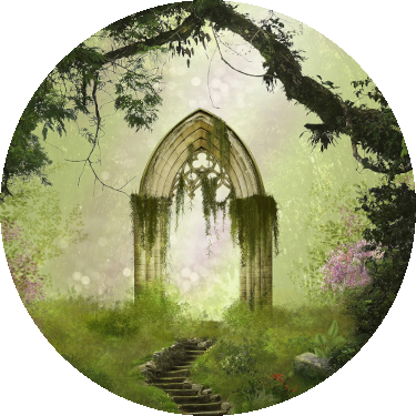 Mystisches Tor im Wald